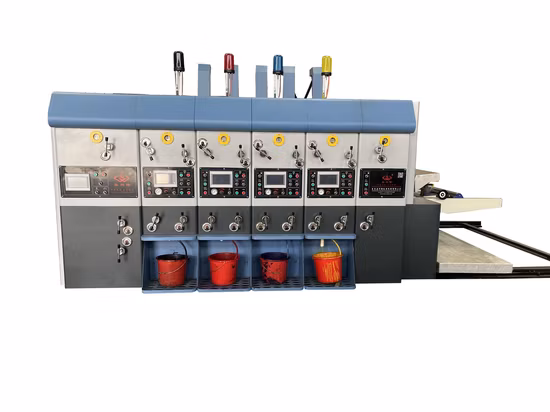 Flexo 4 원색 인쇄기를 만드는 물결 모양 판지 상자